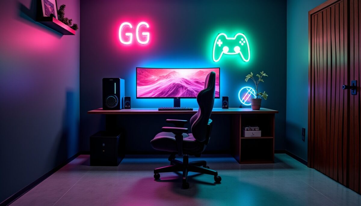 Plongez dans l'univers déco gaming : les néons qui subliment tous les styles